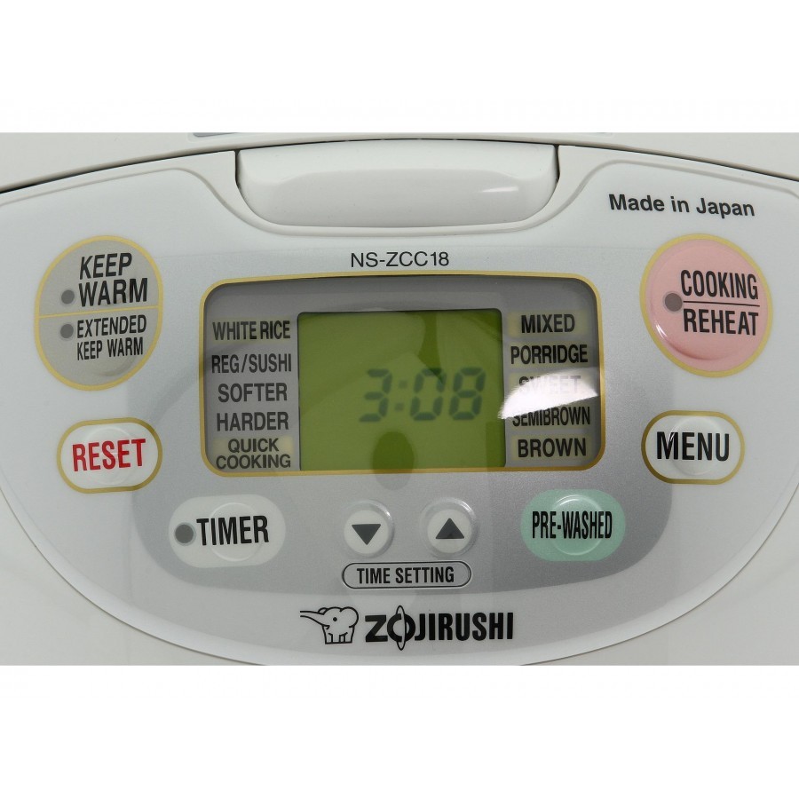 10-Cup/ Premium White Zojirushi NSZCC18 Neuro Fuzzy Rice Cooker and Warmer 