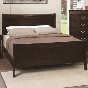 Coaster Louis Philippe Collection 202411Q Queen Size Sleigh Bed in Cappuccino Finish