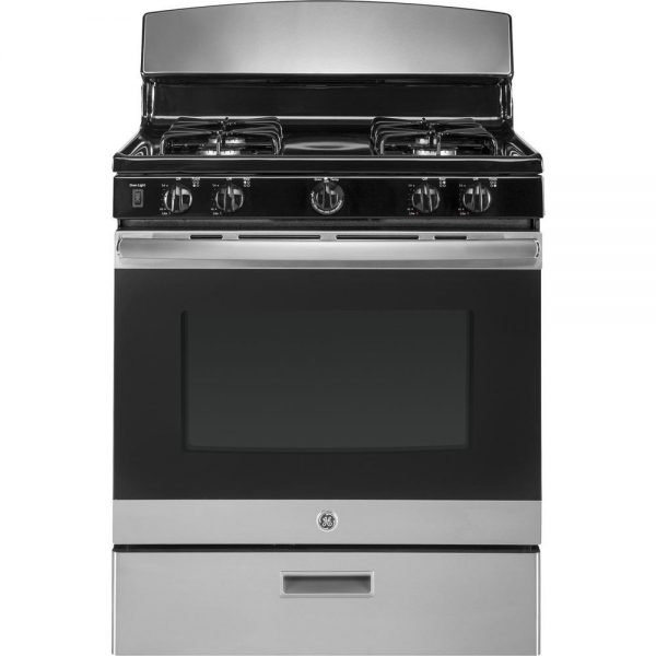 GE 30in  Sandard Cleaning Oven in Stainless Steel Gas Range