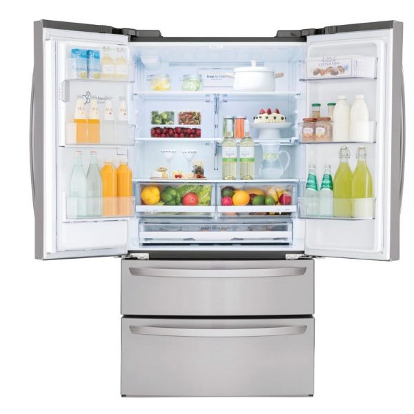 LG LMXS28626S  27.8 cu. ft. 4 Door French Door Smart Refrigerator with 2 Freezer Drawers and Wi-Fi Enabled in Stainless Steel