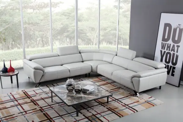 American Eagle Ek L8002m Light Gray, Living Room Leather Sectional Sets
