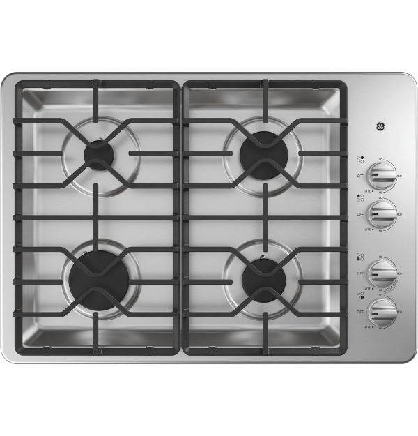 30 in. Gas Cooktop in Stainless Steel with 4-Burners Including Power Burners