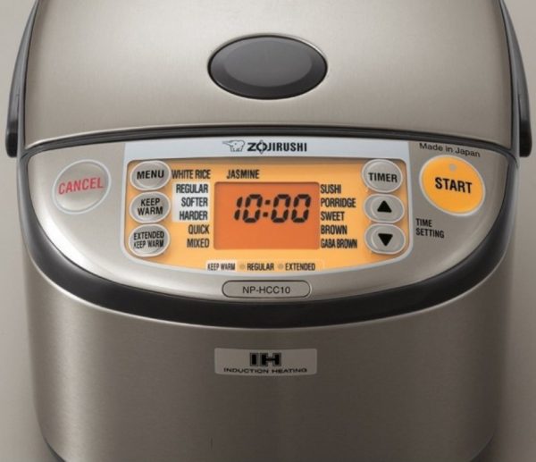 Zojirushi NP-HCC10XH 5.5-Cup Induction Heating System Rice Cooker and Warmer, 1.0 L, Stainless Dark Gray