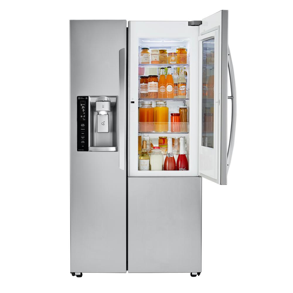 LG LSXC22396S 21.7 cu. ft. Side by Side Smart Refrigerator with Lg Side By Side Stainless Steel Refrigerator