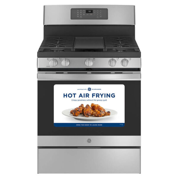 GE JGB735SPSS 30″ Free-Standing Gas Convection Range with No Preheat Air Fry