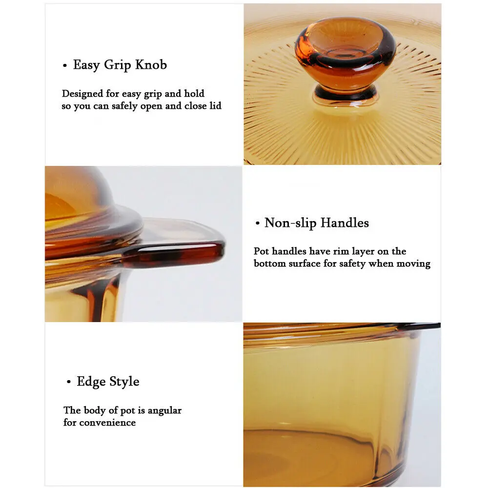 Arcoroc Blooming Glass Dutch Oven Casserole Cookware 6l Hkg 1561 Superco Appliances Furniture Home Design