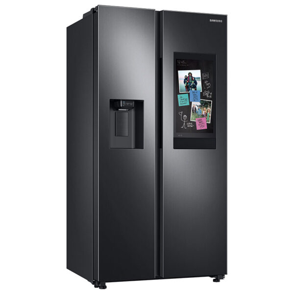 Samsung RS22T5561SG 22 cu. ft. Counter Depth Side-by-Side Refrigerator with Touch Screen Family Hub in Black Stainless Steel