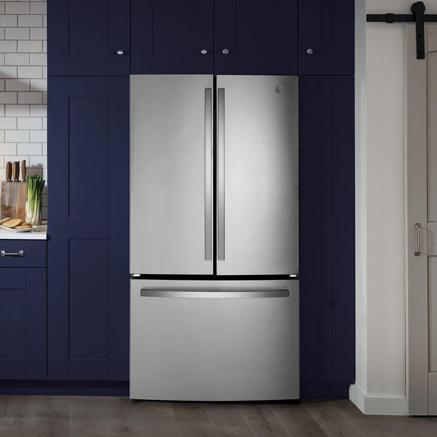 GE GNE27JYMFS ENERGY STAR® 27.0 Cu. Ft. Fingerprint Resistant French-Door Refrigerator