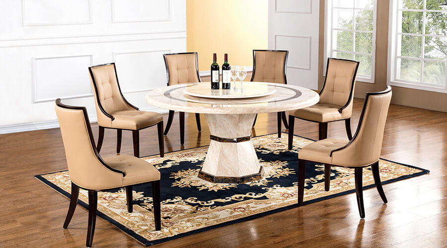 American Eagle Marble Dining Table Set
