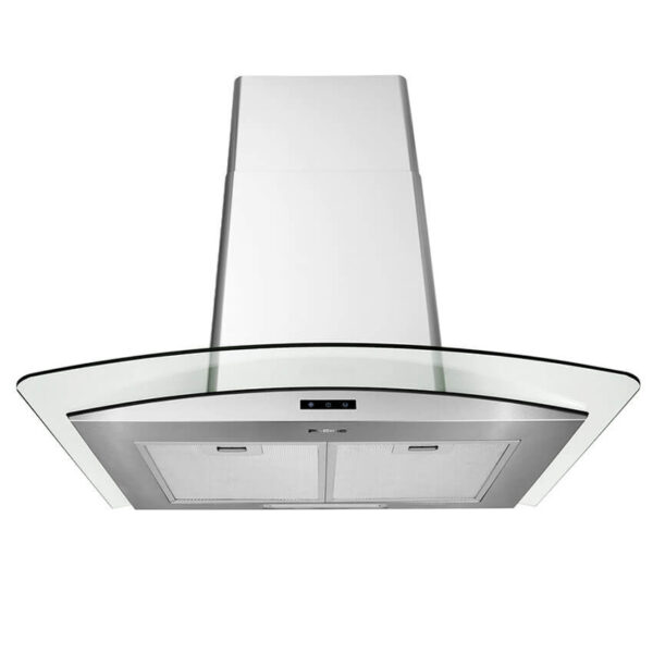 Pacific PR9930AS Eco Curved Glass Chimney Range Hood Stainless Steel