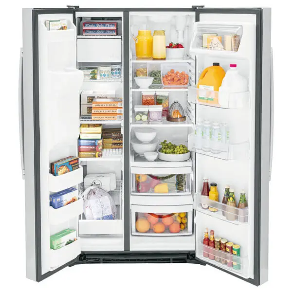 GE 25.3 Cu. Ft. Side-By-Side Refrigerator - Fingerprint Resistant