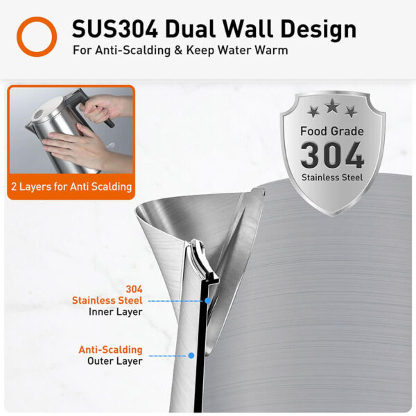 Joyoung K15-F1U SteelMan Dual Wall Electric Kettle