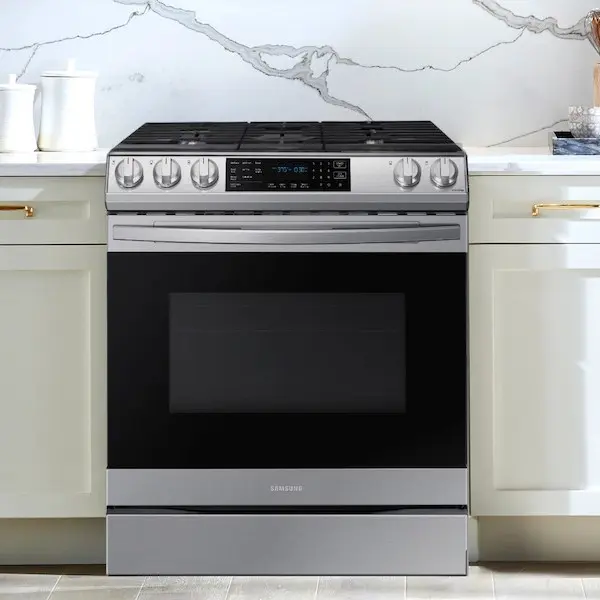 Samsung 6.0 Cu. ft. Smart GAS Range with Air Fry, Convection+ & Cooktop - Stainless Steel