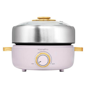 KuchePro KPHPOT100P Pink Multi-Function Cooking Pot, Hot Pot