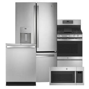GE Kitchen Appliance Package - GFE26JYMFS, JGB735SPSS, GDT645SYNFS, JVM6175YKFS
