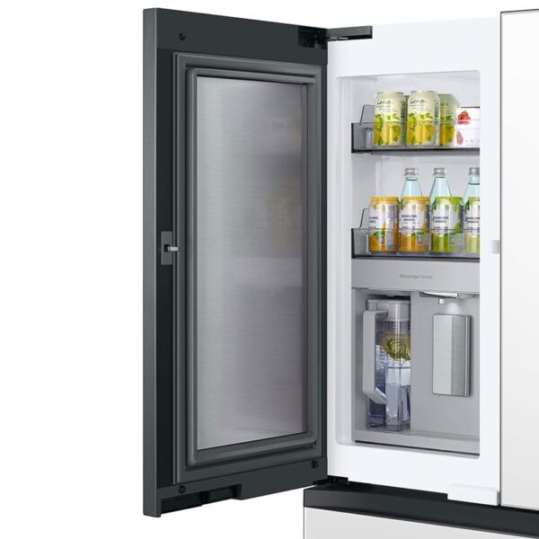 Samsung RF29BB860012 Bespoke 4-Door French Door Refrigerator (29 cu. ft.) with Beverage Center™ in White Glass