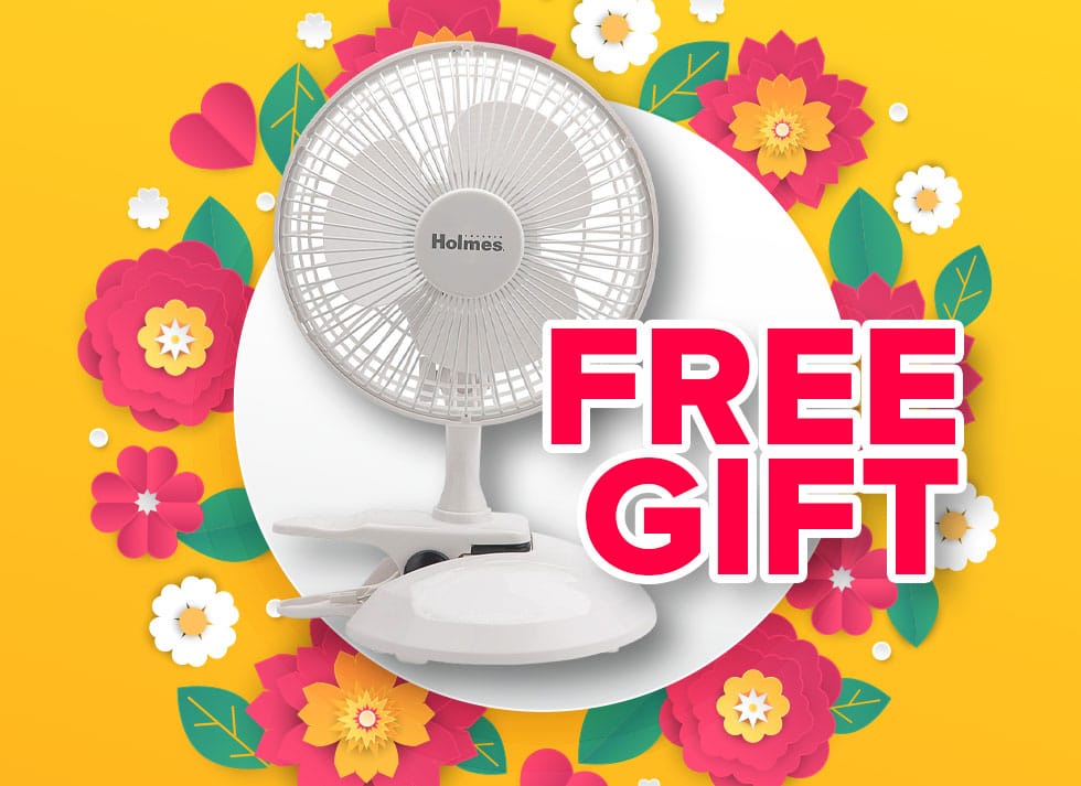 Free Desk Fan with Purchase of $300