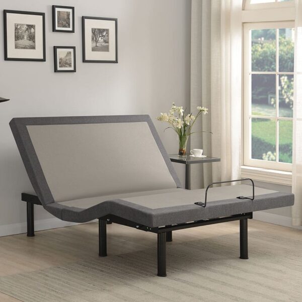 Coaster 350132 Negan Adjustable Bed Base in Grey and Black