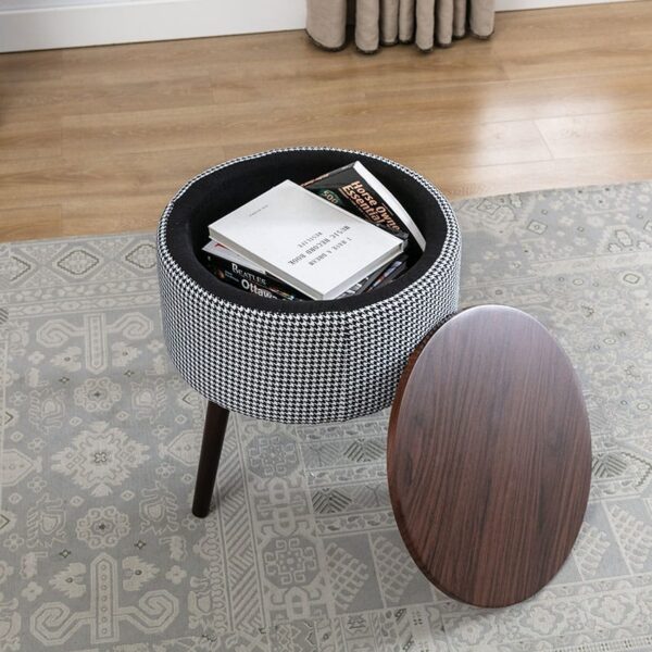 Homelegance HM1207BU-1 Accent Chair & Side Table with Storage