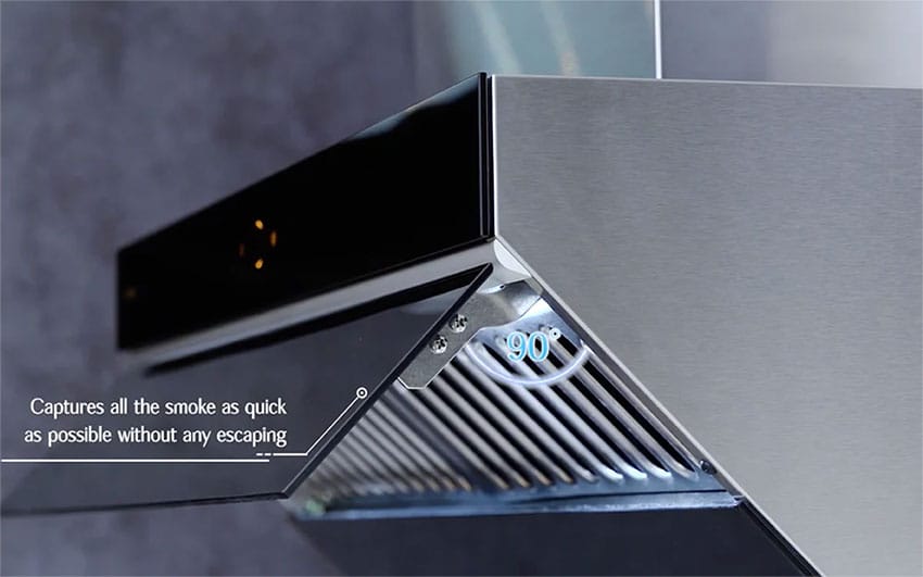 FOTILE V Series 30" 1000 CFM Range Hood with Touchscreen in Onyx Black Tempered Glass - JQG7505