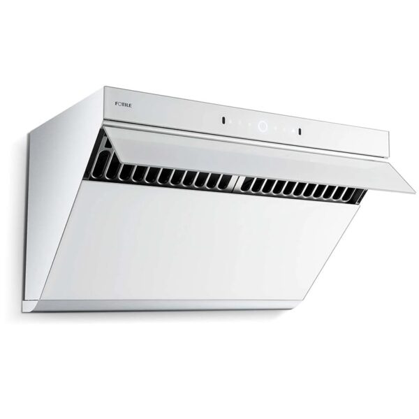 Fotile JQG7505-W Prestige Series Slant Vent Range Hood in White Glass