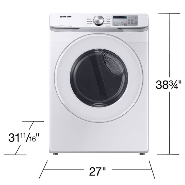 Samsung DVG51CG8000W 7.5 cu. ft. Smart Gas Dryer with Sensor Dry