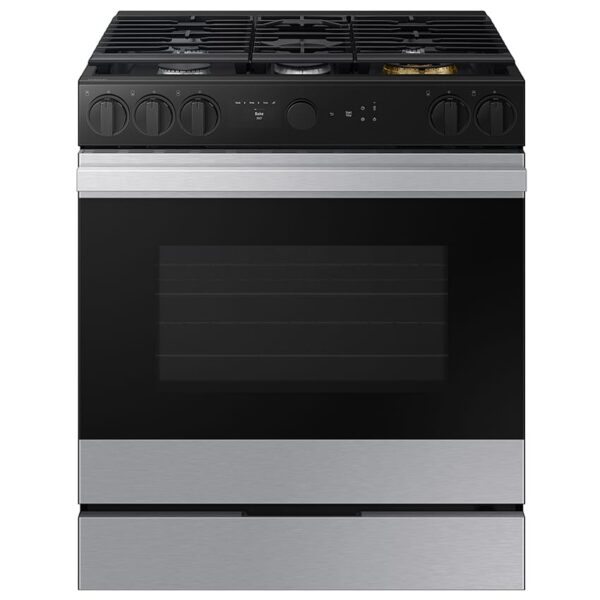 Samsung NSG6DG8500SR Bespoke 6.0 cu. ft. Smart Slide-In Gas Range with Air Sous Vide & Air Fry in Stainless Steel