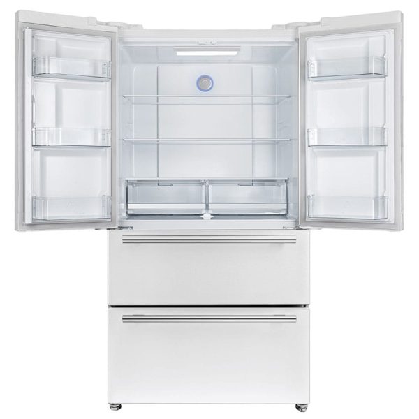 Forno FFRBI1820-36WHT Espresso Moena 36-inch French Door Refrigerator in White