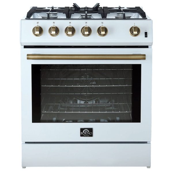 Forno FFSGS1116-30WHT Leonardo Espresso 30″ White Gas Range