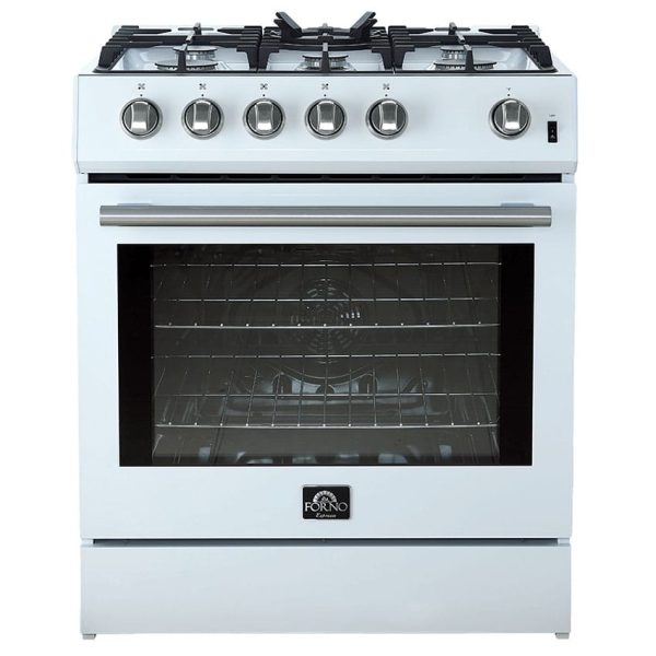 Forno FFSGS1116-30WHT Leonardo Espresso 30″ White Gas Range