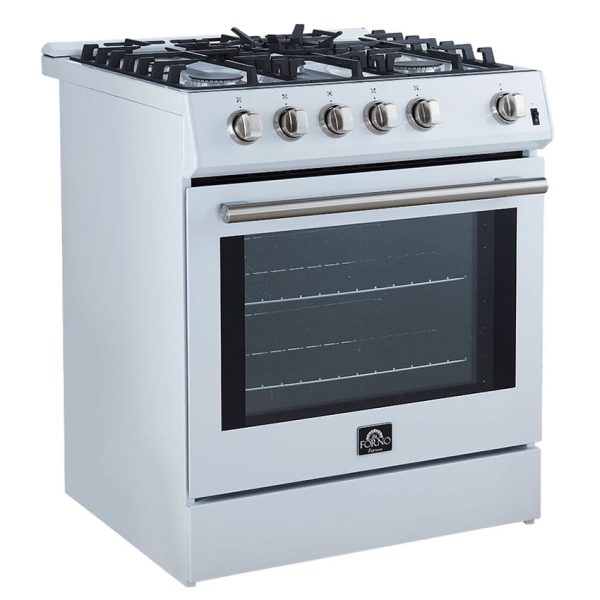 Forno FFSGS1116-30WHT Leonardo Espresso 30″ White Gas Range