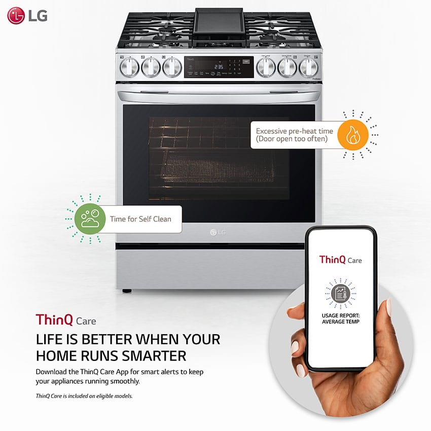 LG LSGL6335F Smart Slide-In Gas Range with Air Fry