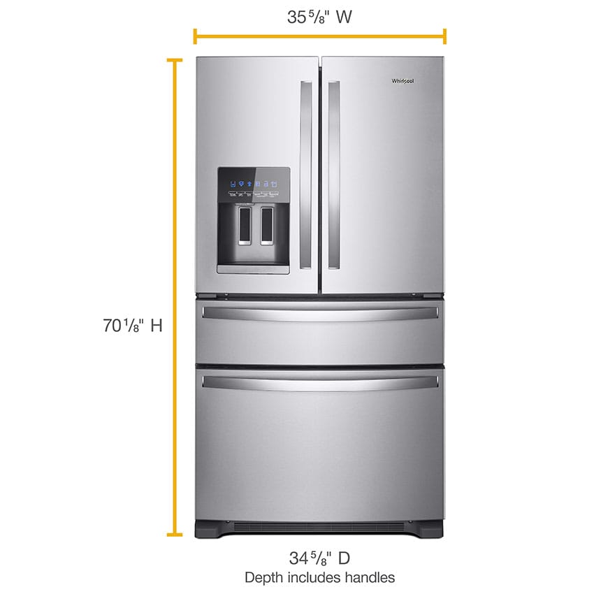 Whirlpool WRMF3636RZ 36-Inch Wide French Door Bottom Mount Refrigerator